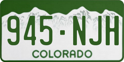 CO license plate 945NJH