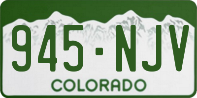 CO license plate 945NJV