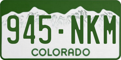 CO license plate 945NKM