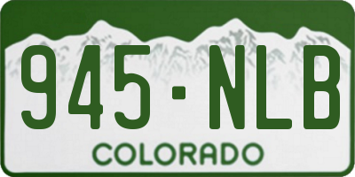 CO license plate 945NLB