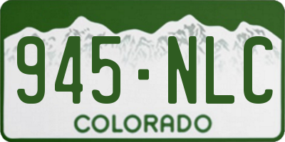 CO license plate 945NLC