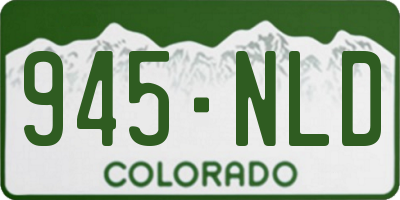 CO license plate 945NLD