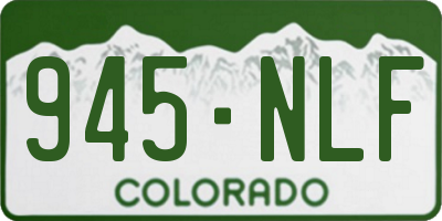 CO license plate 945NLF