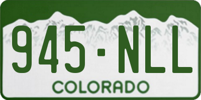 CO license plate 945NLL