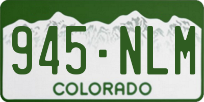 CO license plate 945NLM