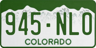 CO license plate 945NLO