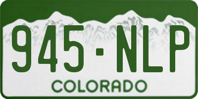 CO license plate 945NLP