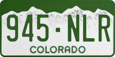 CO license plate 945NLR