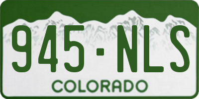 CO license plate 945NLS