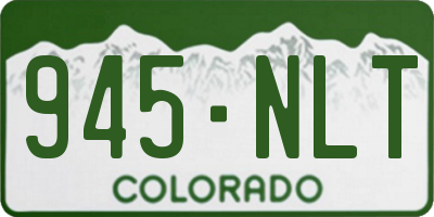 CO license plate 945NLT