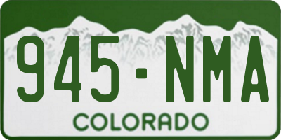 CO license plate 945NMA