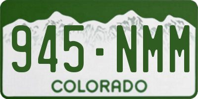 CO license plate 945NMM