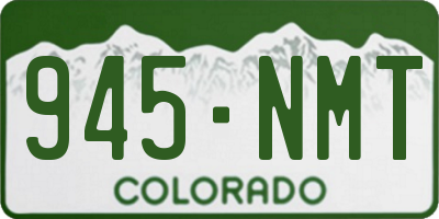 CO license plate 945NMT