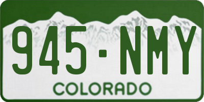 CO license plate 945NMY