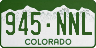 CO license plate 945NNL