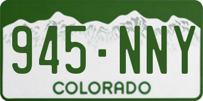 CO license plate 945NNY