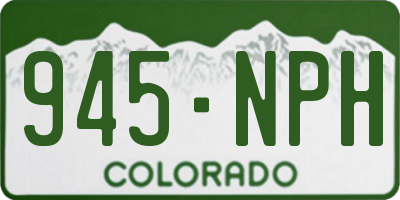 CO license plate 945NPH