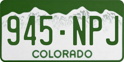 CO license plate 945NPJ