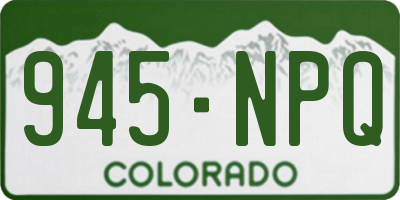 CO license plate 945NPQ