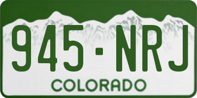 CO license plate 945NRJ