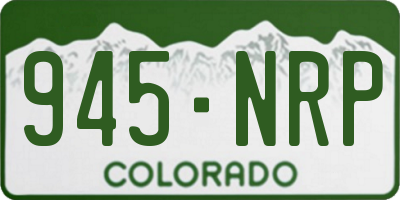 CO license plate 945NRP
