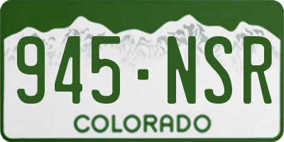 CO license plate 945NSR