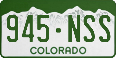 CO license plate 945NSS