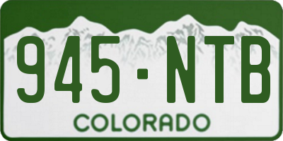 CO license plate 945NTB