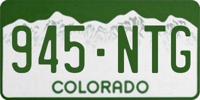 CO license plate 945NTG