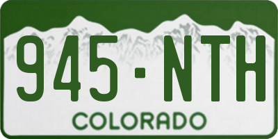 CO license plate 945NTH