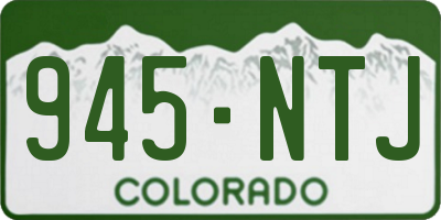 CO license plate 945NTJ