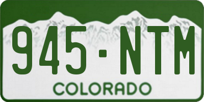 CO license plate 945NTM