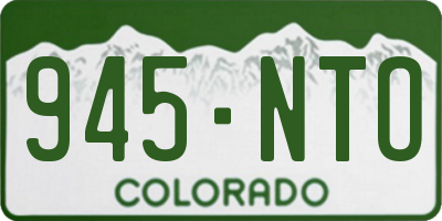CO license plate 945NTO