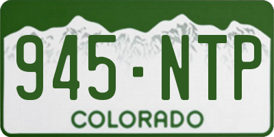 CO license plate 945NTP
