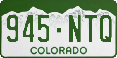 CO license plate 945NTQ
