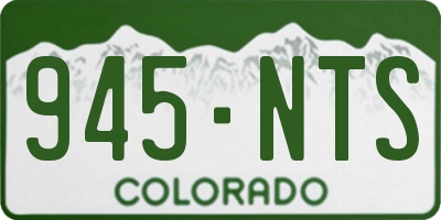 CO license plate 945NTS