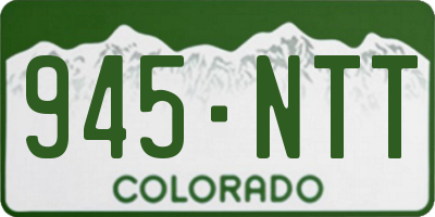 CO license plate 945NTT