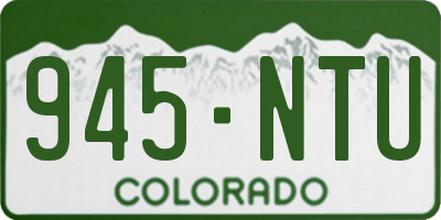 CO license plate 945NTU