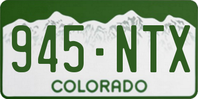 CO license plate 945NTX