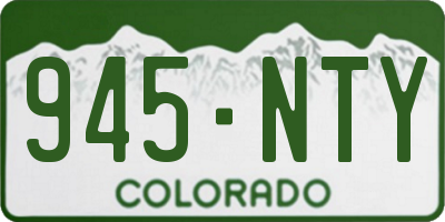 CO license plate 945NTY