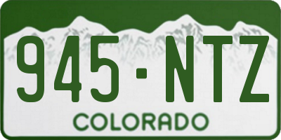 CO license plate 945NTZ