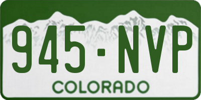 CO license plate 945NVP