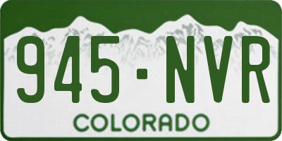 CO license plate 945NVR