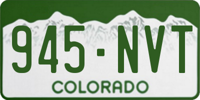 CO license plate 945NVT