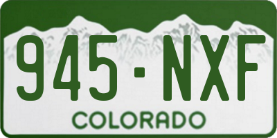 CO license plate 945NXF