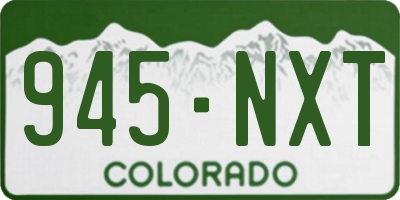 CO license plate 945NXT