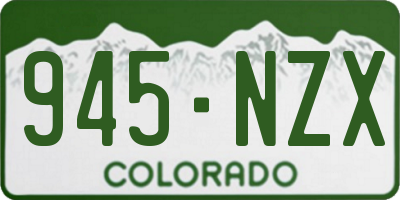 CO license plate 945NZX