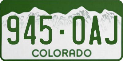 CO license plate 945OAJ