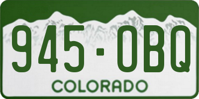 CO license plate 945OBQ