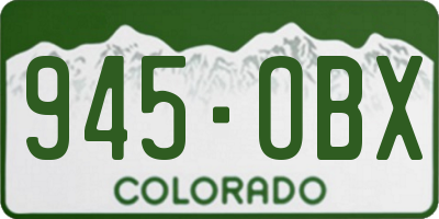 CO license plate 945OBX